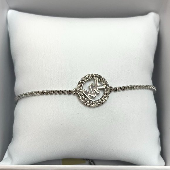 Michael Kors Jewelry - NWT- Michael Kors Silver Chain Bracelet w/ MK Logo
